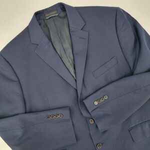 Lauren Ralph Lauren Black Label Mens Navy Blue Wool Blend Sports Blazer 44S